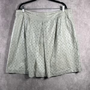 Boden Limited Edition Skirt Womens Size 16 Silver‎ Shimmering A-Line Eyelet